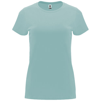 Picture of CAPRI SHORT SLEEVE LADIES TEE SHIRT in Washed Blue.