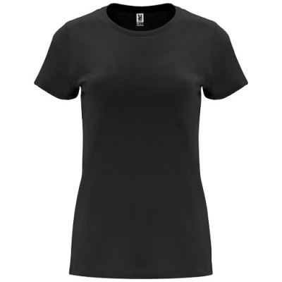 Picture of CAPRI SHORT SLEEVE LADIES TEE SHIRT in Solid Black