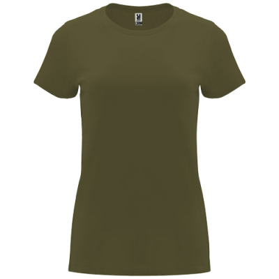 Picture of CAPRI SHORT SLEEVE LADIES TEE SHIRT in Militar Green.