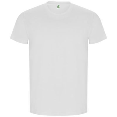 Picture of GOLDEN SHORT SLEEVE MENS TEE SHIRT in White.