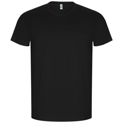 Picture of GOLDEN SHORT SLEEVE MENS TEE SHIRT in Solid Black.