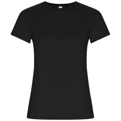Picture of GOLDEN SHORT SLEEVE LADIES TEE SHIRT in Solid Black.