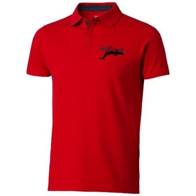 Picture of HACKER SHORT SLEEVE POLO in Red-navy