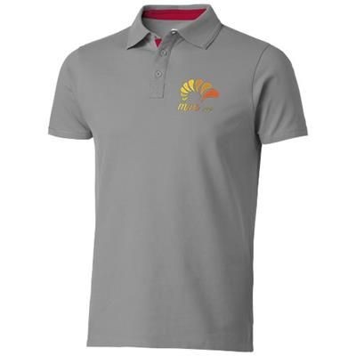 Picture of HACKER SHORT SLEEVE POLO in Grey-red