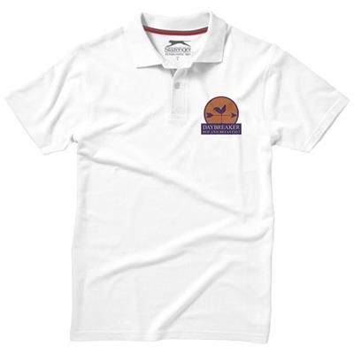 Picture of ADVANTAGE SHORT SLEEVE MENS POLO in White Solid