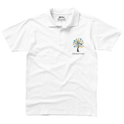 Picture of LET SHORT SLEEVE MENS JERSEY POLO in White Solid