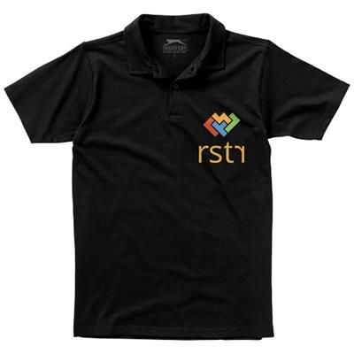 Picture of LET SHORT SLEEVE MENS JERSEY POLO in Black Solid