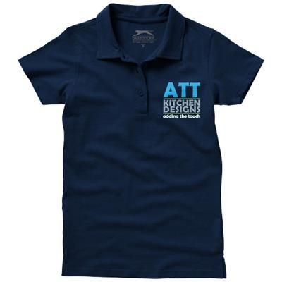 Picture of LET SHORT SLEEVE LADIES JERSEY POLO in Navy