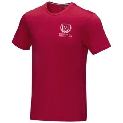 Picture of AZURITE SHORT SLEEVE MENS GOTS ORGANIC TEE SHIRT XS in Red