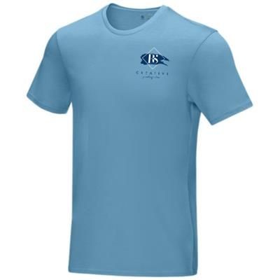Picture of AZURITE SHORT SLEEVE MENS GOTS ORGANIC TEE SHIRT XS in Nxt Blue