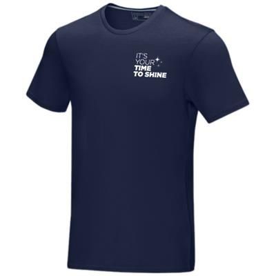 Picture of AZURITE SHORT SLEEVE MENS GOTS ORGANIC TEE SHIRT XS in Navy
