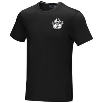 Picture of AZURITE SHORT SLEEVE MENS GOTS ORGANIC TEE SHIRT XS in Solid Black