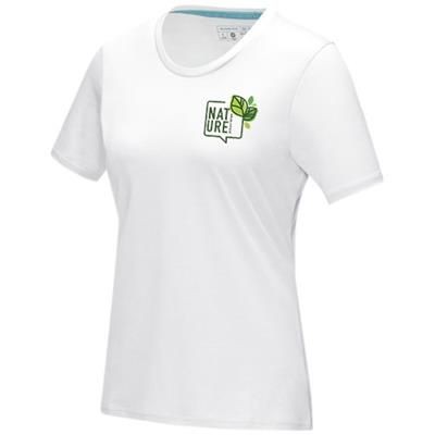 Picture of AZURITE SHORT SLEEVE LADIES GOTS ORGANIC TEE SHIRT XS in White