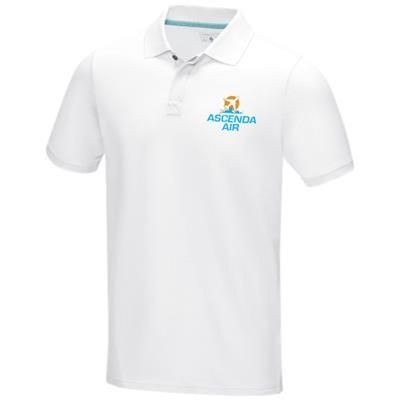 Picture of GRAPHITE GREY SHORT SLEEVE MENS GOTS ORGANIC POLO XS in White