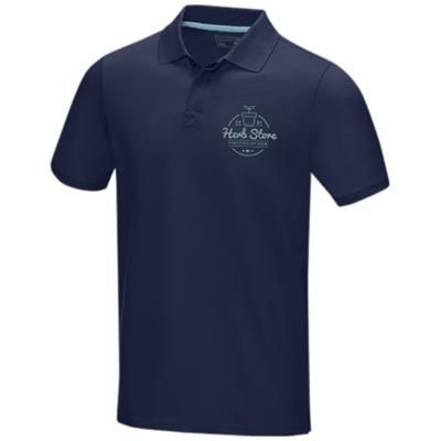 Picture of GRAPHITE GREY SHORT SLEEVE MENS GOTS ORGANIC POLO XS in Navy