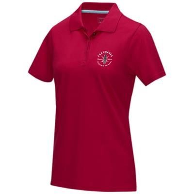 Picture of GRAPHITE GREY SHORT SLEEVE LADIES GOTS ORGANIC POLO XS in Red