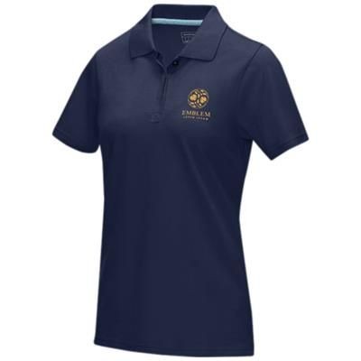 Picture of GRAPHITE GREY SHORT SLEEVE LADIES GOTS ORGANIC POLO XS in Navy