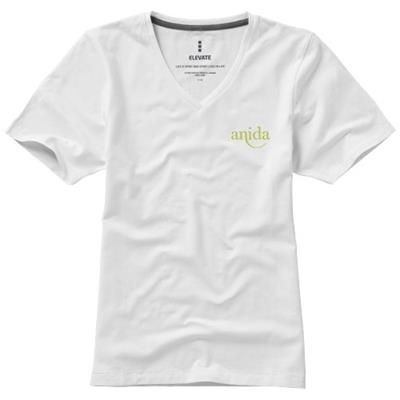 Picture of KAWARTHA SHORT SLEEVE LADIES ORGANIC TEE SHIRT in White Solid
