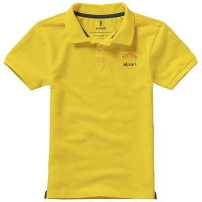Picture of CALGARY SHORT SLEEVE CHILDRENS POLO in Yellow