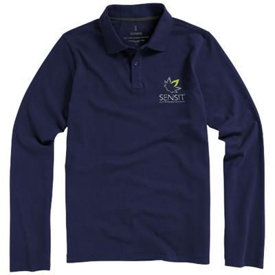 Picture of OAKVILLE LONG SLEEVE MENS POLO in Navy