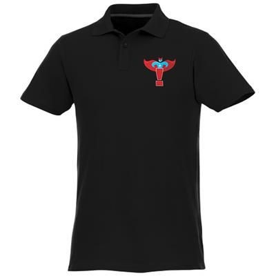 Picture of HELIOS SHORT SLEEVE MENS POLO in Black Solid