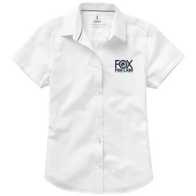 Picture of MANITOBA SHORT SLEEVE LADIES SHIRT in White Solid