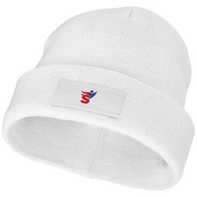 Picture of BOREAS BEANIE with Patch in White Solid