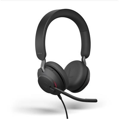 Picture of JABRA EVOLVE2 40 USB-A MS TEAMS CERTIFIED, STEREO HEAD SET in In Black.