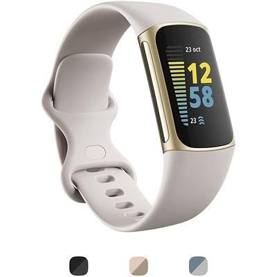 Picture of FITBIT CHARGE 5 ACTIVITY TRACKER in Lunar White-soft Gold Stainless Steel Metal