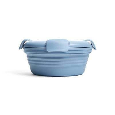 Picture of STOJO COLLAPSIBLE BOWL in Steel Blue.