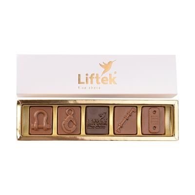 Picture of 5 PIECE CUSTOMIZED BELGIAN CHOCOLATE in Customized Sliding Box