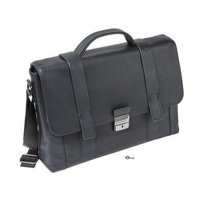 Wheeled Ladies Laptop Briefcase 15.4 Leather Vertical Patented Detachable