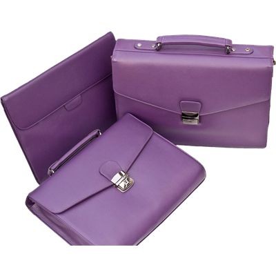 purple leather bag