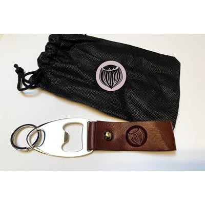 Picture of LEATHER BOTTLE OPENER KEYRING