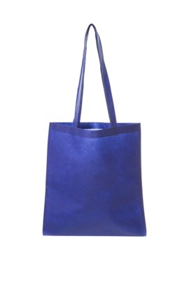 Picture of NON WOVEN SHOPPER TOTE BAG with Long Handles in Navy.