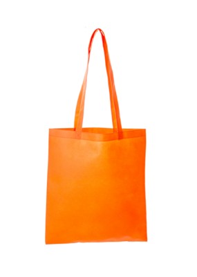 Picture of NON WOVEN SHOPPER TOTE BAG with Long Handles in Orange.