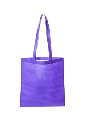 Picture of NON WOVEN SHOPPER TOTE BAG with Long Handles in Purple.