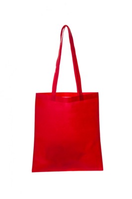Picture of NON WOVEN SHOPPER TOTE BAG with Long Handles in Red.