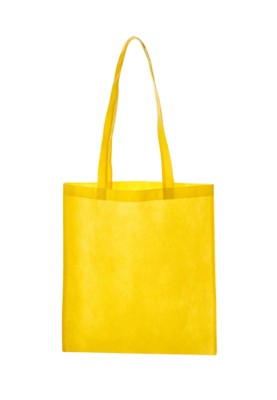 Picture of NON WOVEN SHOPPER TOTE BAG with Long Handles in Yellow.