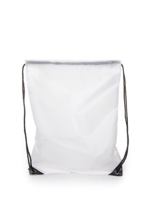 Picture of PREMIUM BACKPACK RUCKSACK with Drawstring Handles in White.