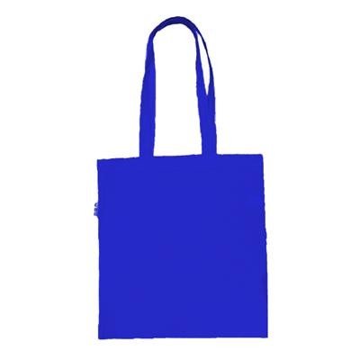 Picture of 5OZ ROYAL BLUE ORGANIC COTTON SHOPPER with Long Handles