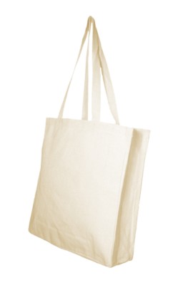 Picture of NATURAL 5OZ COTTON SHOPPER with Long Handles & Gusset in Natural