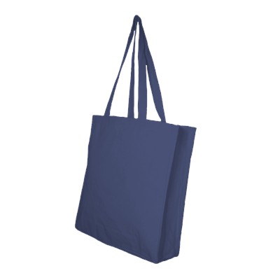 Picture of 10OZ NAVY COTTON SHOPPER TOTE BAG with Gusset