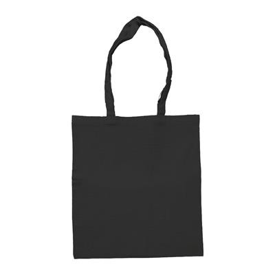 Picture of 10OZ BLACK COTTON SHOPPER TOTE BAG NO GUSSET