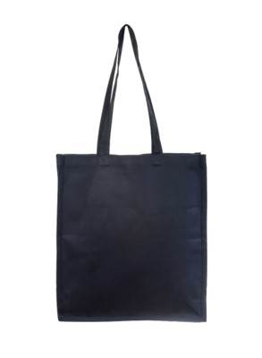 Picture of COTTON SHOPPER TOTE BAG in Black.