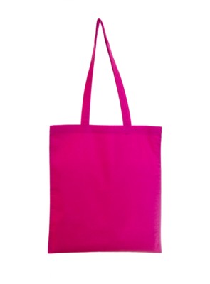 Picture of COLOUR 4OZ COTTON SHOPPER with Long Handles in Dark Pink.