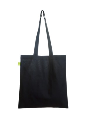 Picture of ECO NATURAL & COLOUR COTTON SHOPPER in Black