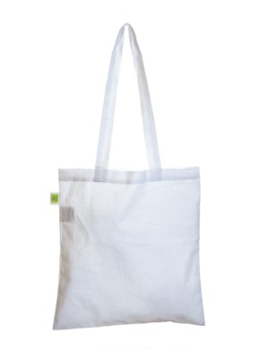 Picture of ECO NATURAL & COLOUR COTTON SHOPPER in White.