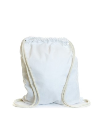 Picture of DURABLE 5OZ COTTON DRAWSTRING BAG with Thick Natural Colour Cords in White.
