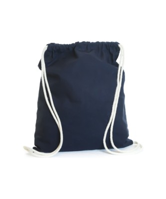 Picture of DURABLE 5OZ COTTON DRAWSTRING BAG with Thick Natural Colour Cords in Navy